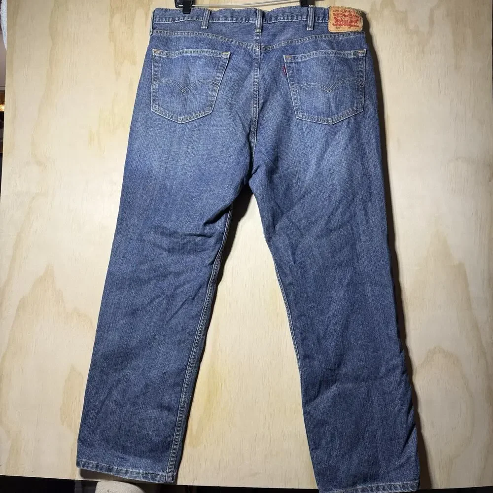 Levi’s Jeans Mens W44 L32 Blue Denim‎ 100% Cotton Straight Regular Fit